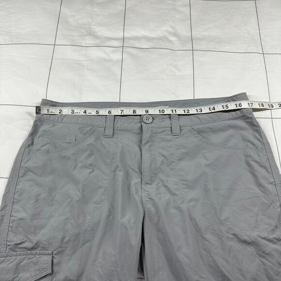 Mountain Hardwear Pants Womens 12 Gray Capri Cropped Nylon Hiking Trail Outdoor - Picture 6 of 10